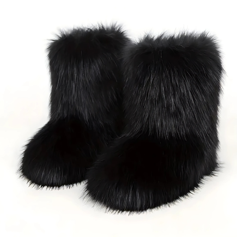 GIVOORA™ Raccoon Fur Plush Snow Boots
