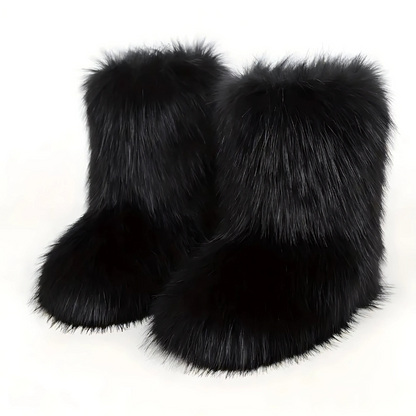 GIVOORA™ Raccoon Fur Plush Snow Boots