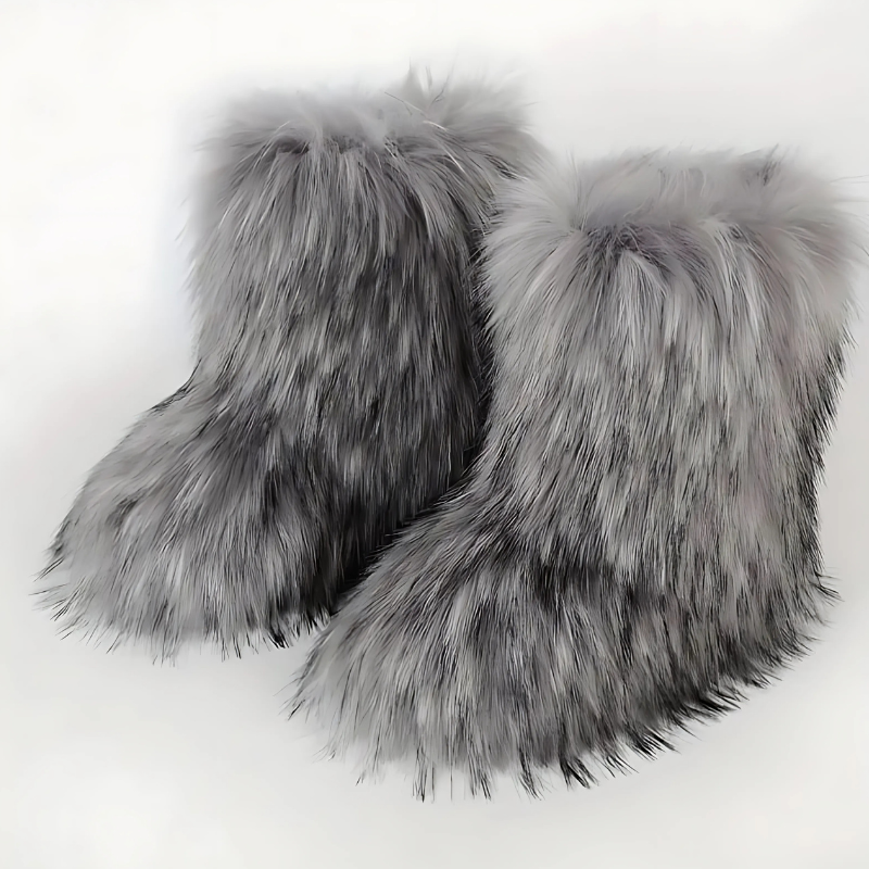 GIVOORA™ Raccoon Fur Plush Snow Boots