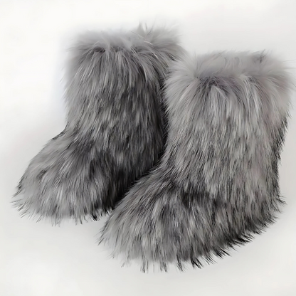 GIVOORA™ Raccoon Fur Plush Snow Boots