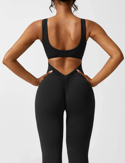 GIVOORA™ SleekLift - Sleeveless Flare Jumpsuit