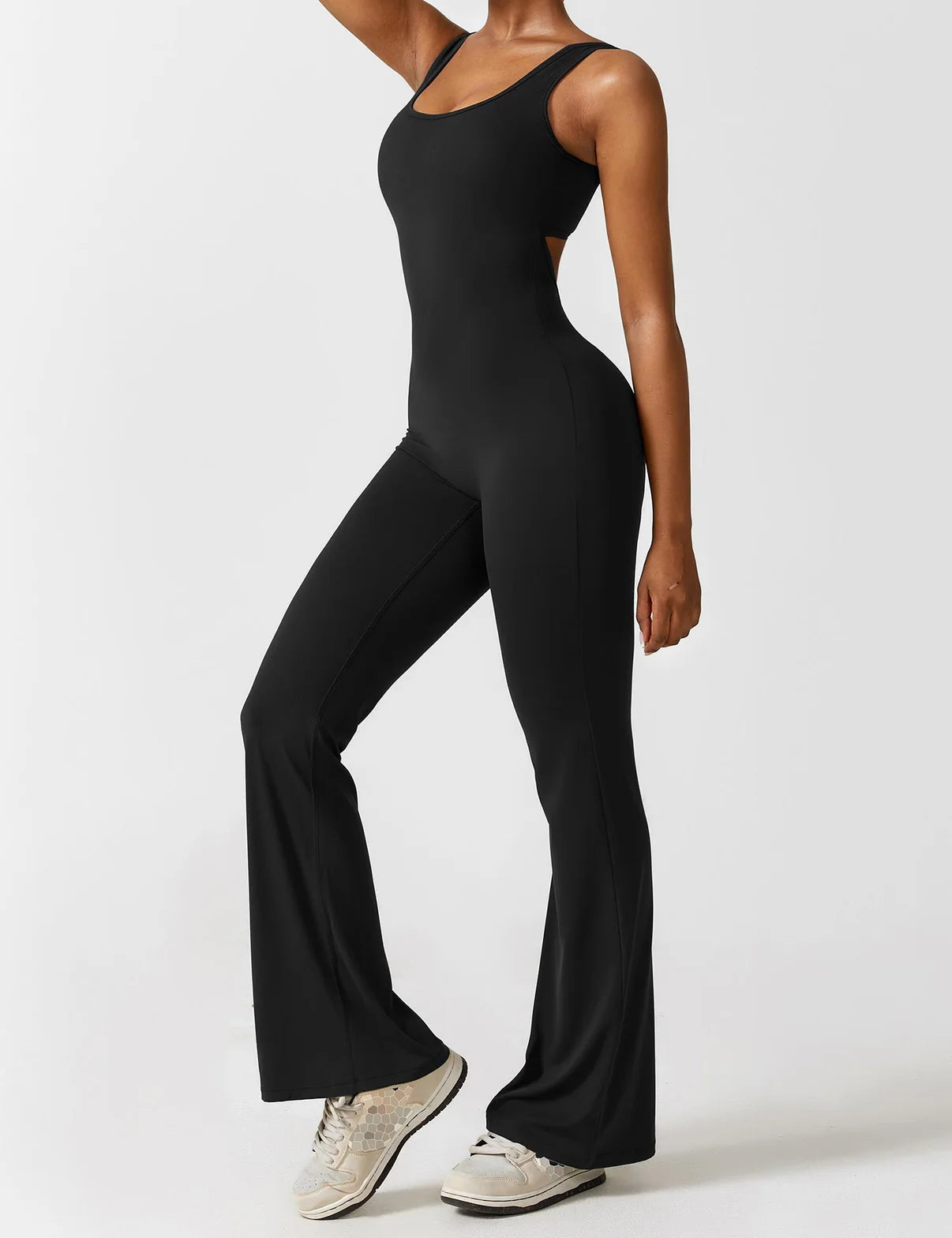 GIVOORA™ SleekLift - Sleeveless Flare Jumpsuit