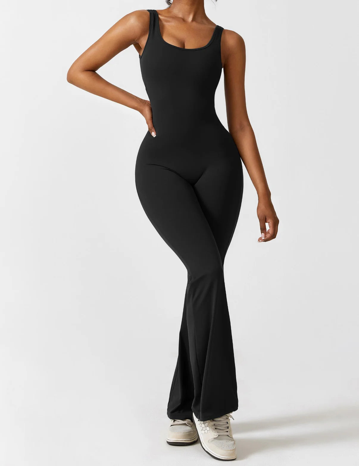 GIVOORA™ SleekLift - Sleeveless Flare Jumpsuit