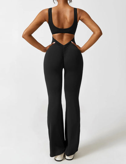 GIVOORA™ SleekLift - Sleeveless Flare Jumpsuit