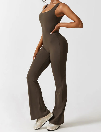 GIVOORA™ SleekLift - Sleeveless Flare Jumpsuit