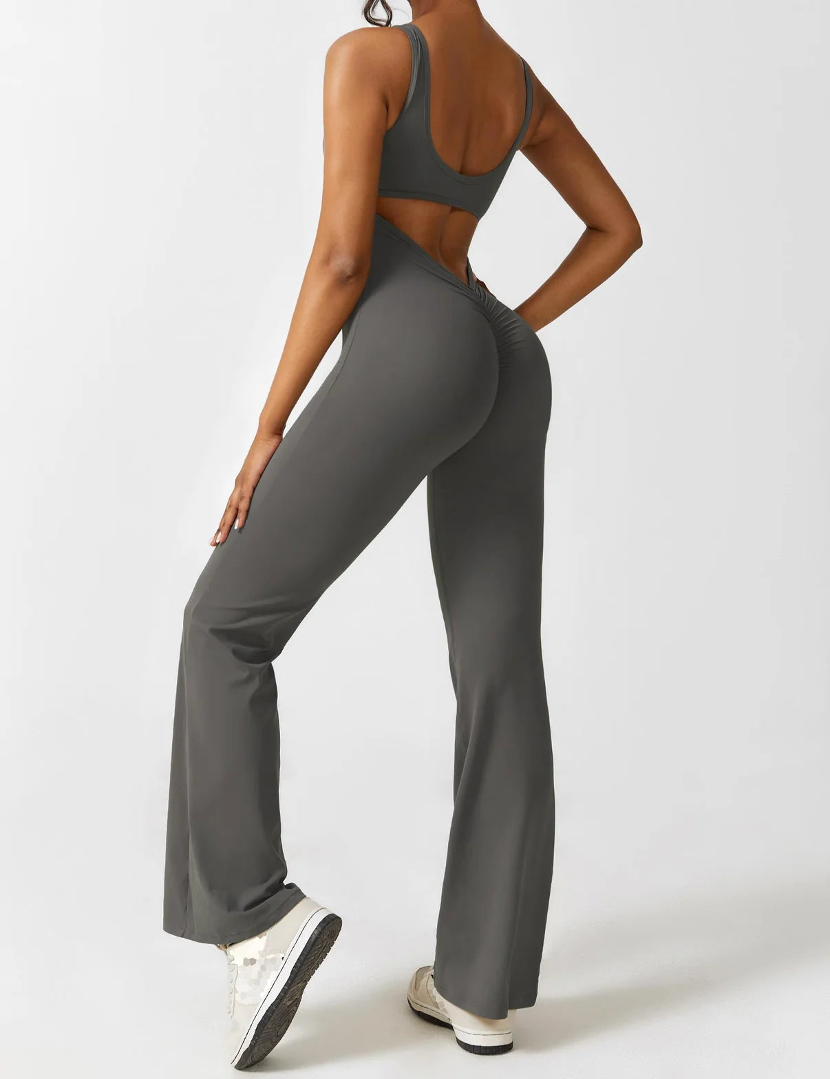 GIVOORA™ SleekLift - Sleeveless Flare Jumpsuit
