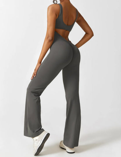 GIVOORA™ SleekLift - Sleeveless Flare Jumpsuit