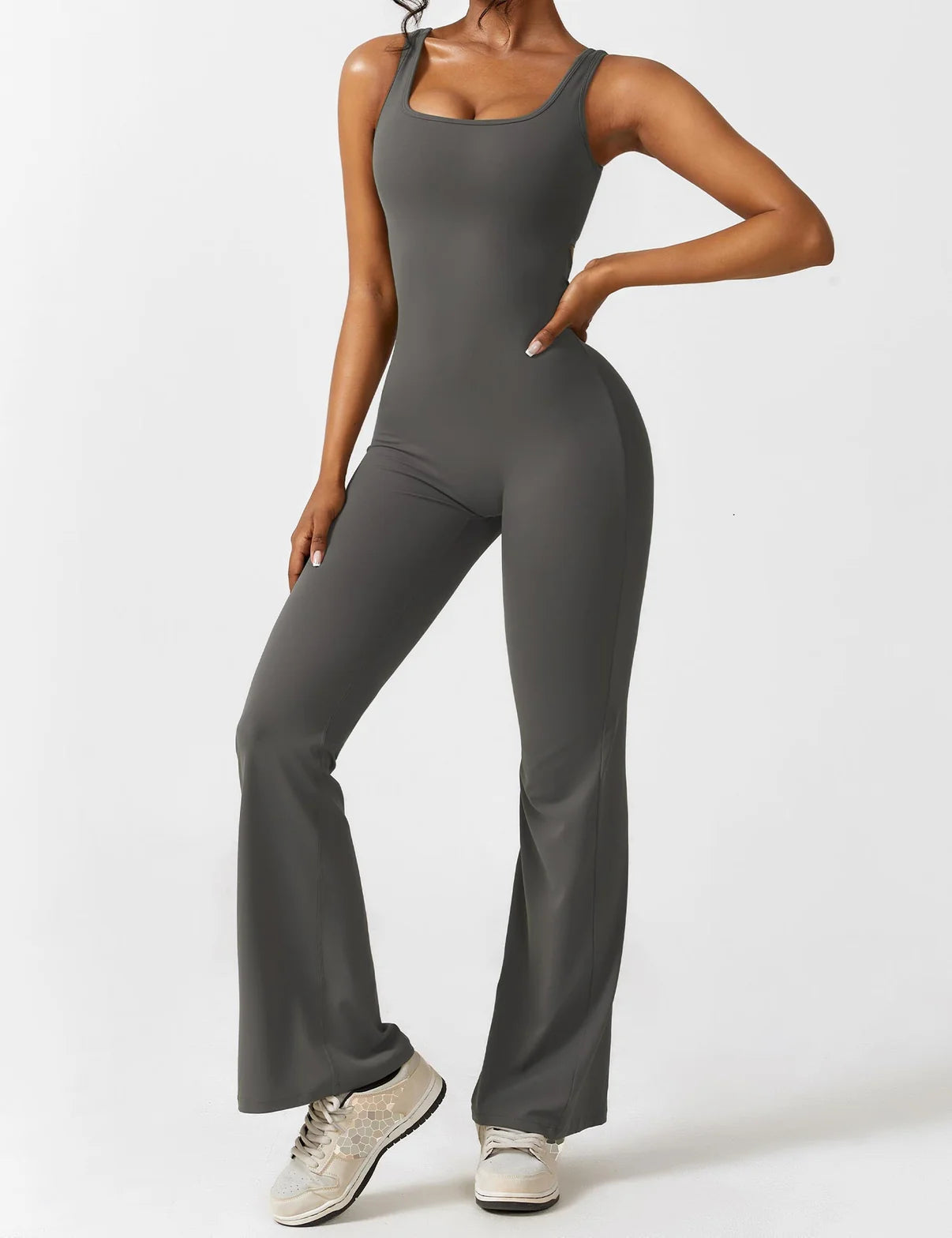 GIVOORA™ SleekLift - Sleeveless Flare Jumpsuit