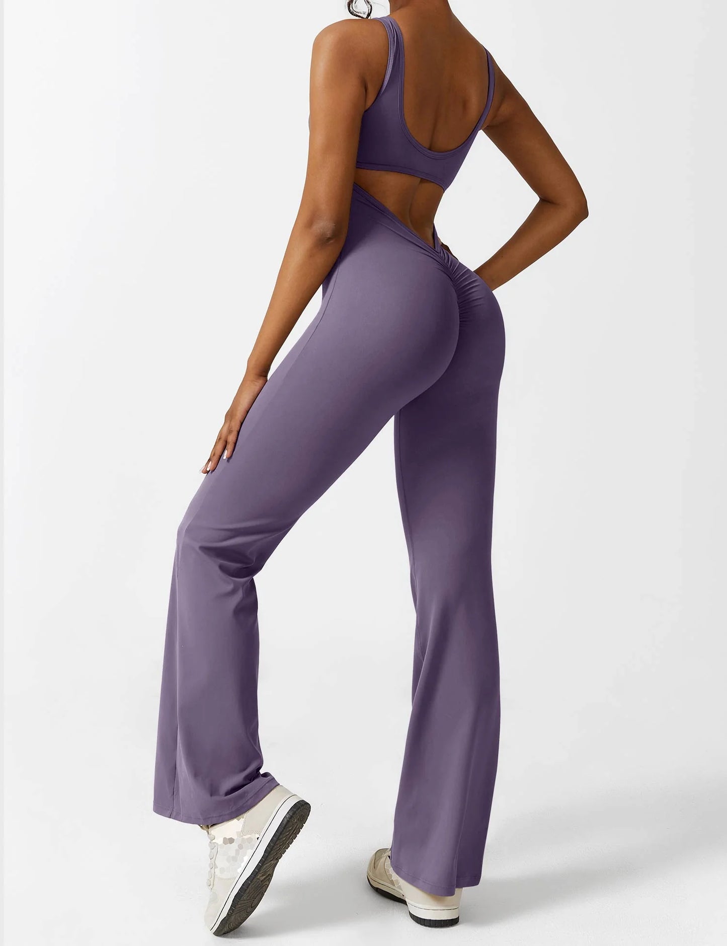 GIVOORA™ SleekLift - Sleeveless Flare Jumpsuit