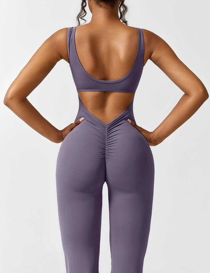 GIVOORA™ SleekLift - Sleeveless Flare Jumpsuit