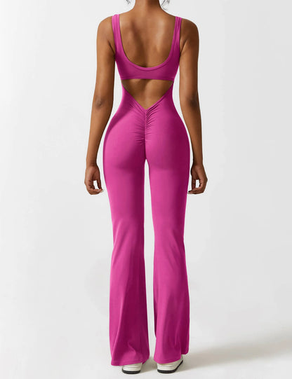GIVOORA™ SleekLift - Sleeveless Flare Jumpsuit