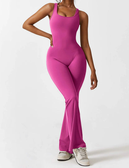 GIVOORA™ SleekLift - Sleeveless Flare Jumpsuit