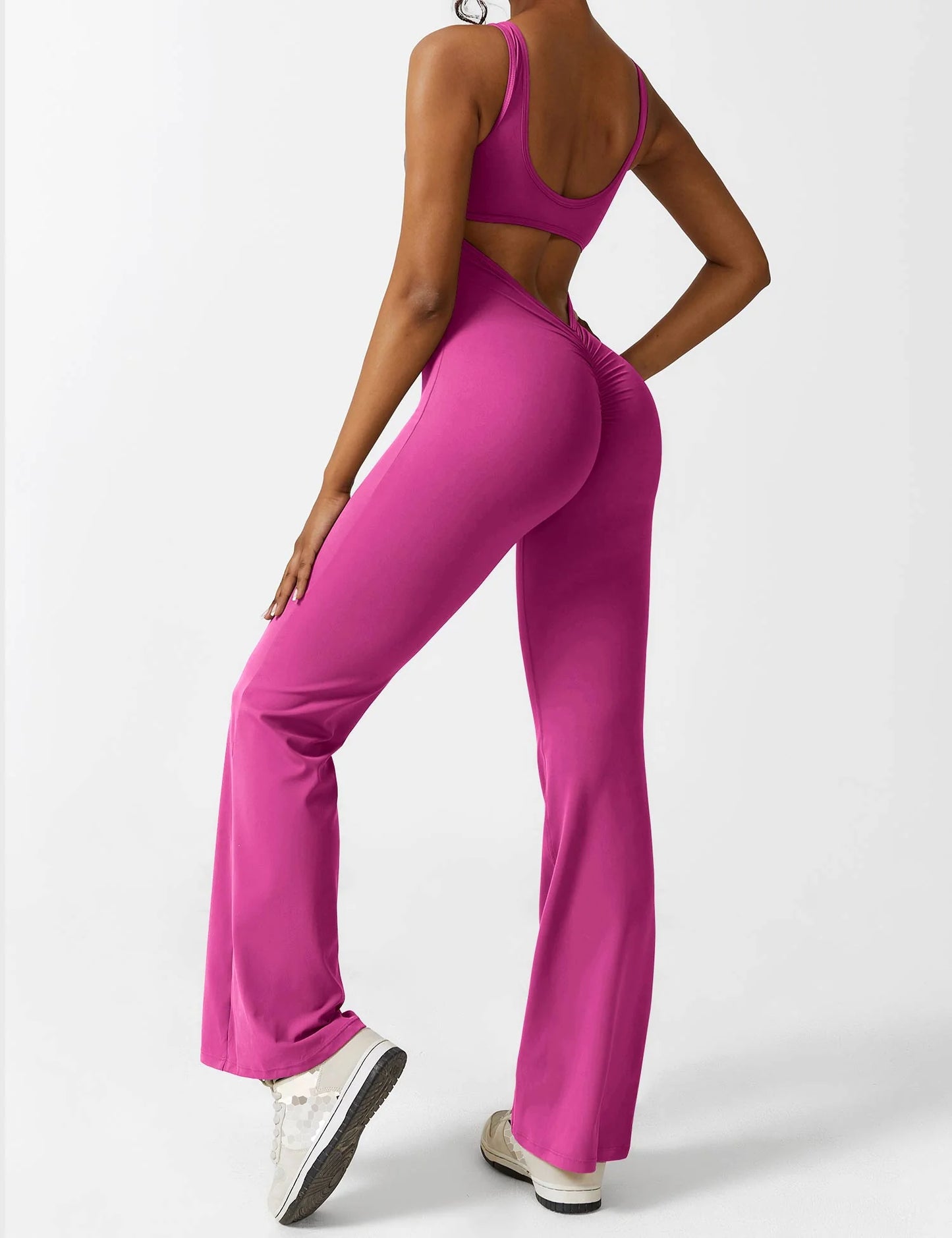 GIVOORA™ SleekLift - Sleeveless Flare Jumpsuit