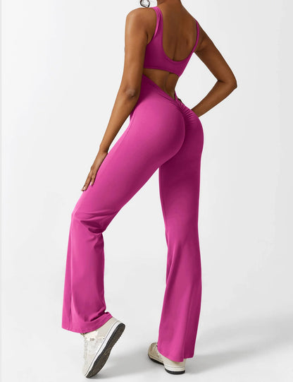 GIVOORA™ SleekLift - Sleeveless Flare Jumpsuit
