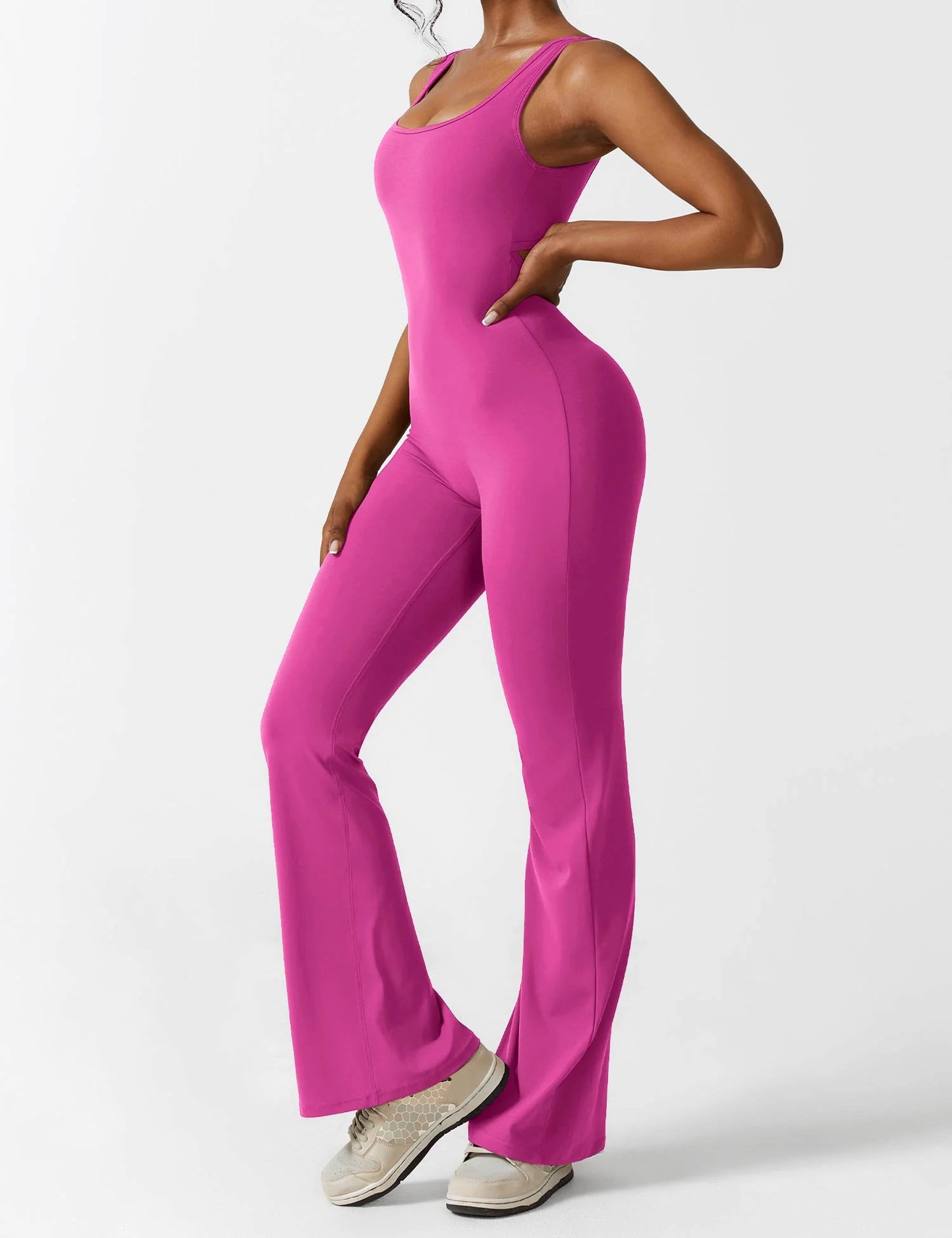 GIVOORA™ SleekLift - Sleeveless Flare Jumpsuit