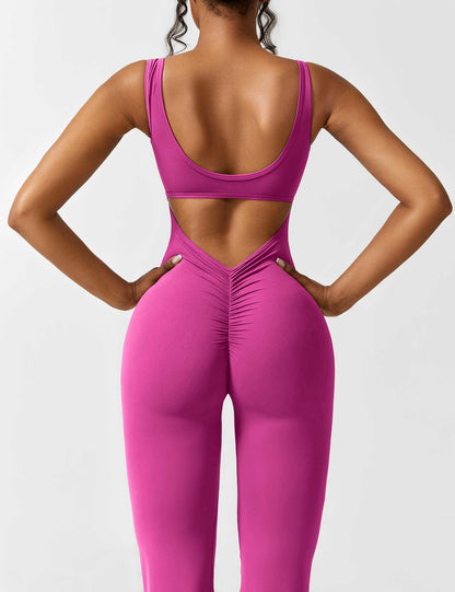 GIVOORA™ SleekLift - Sleeveless Flare Jumpsuit