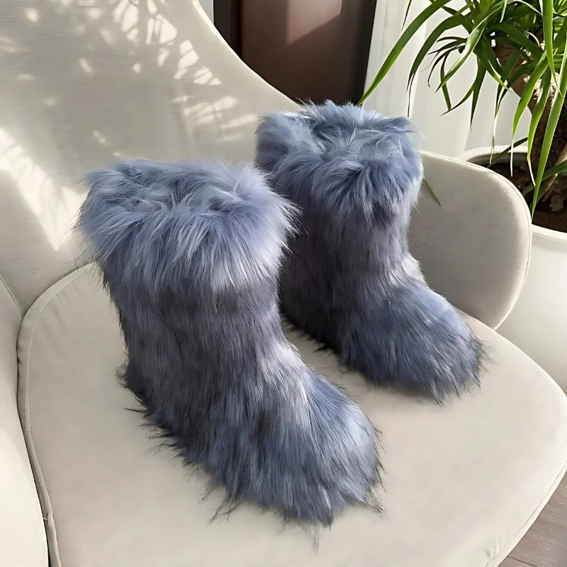 GIVOORA™ Raccoon Fur Plush Snow Boots