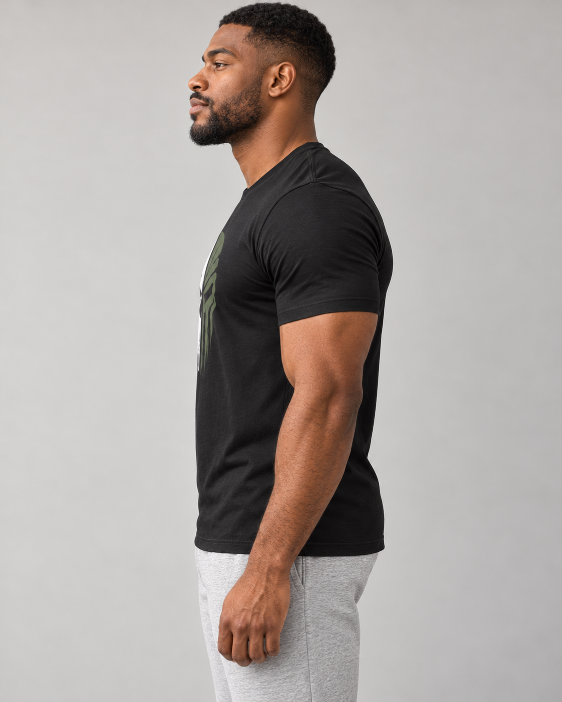 military-skull-t-shirt-Black