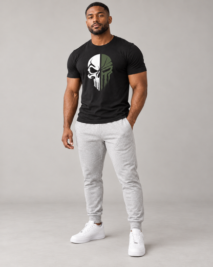 military-skull-t-shirt-Black