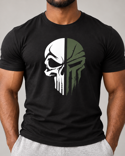 military-skull-t-shirt-Black