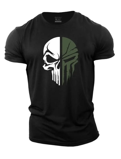 military-skull-t-shirt-Black