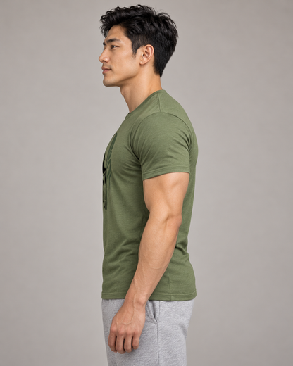 military-skull-t-shirt-Green