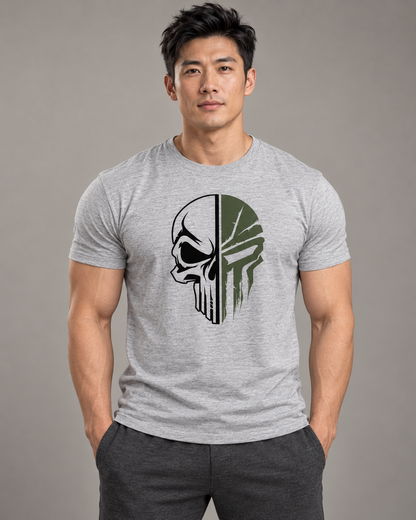 military-skull-t-shirt-Grey