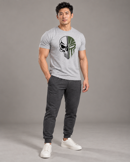 military-skull-t-shirt-Grey