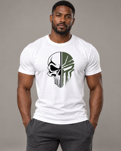 military-skull-t-shirt-White