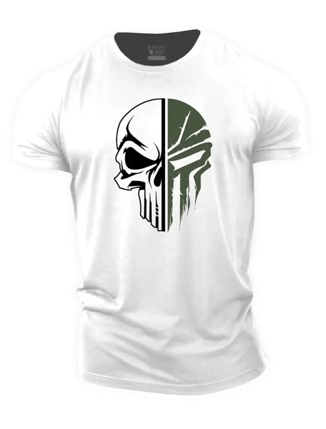 military-skull-t-shirt-White