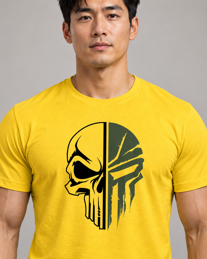 military-skull-t-shirt-Yellow