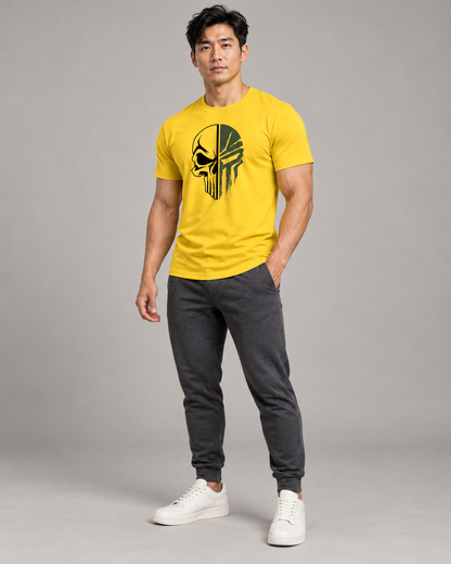 military-skull-t-shirt-Yellow